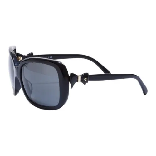 CHANEL Пластик Нерегулярная форма Солнцезащитные очки Женские Синий