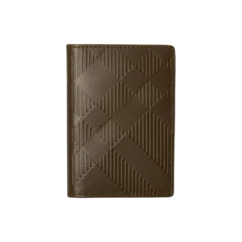 Burberry Телячья кожа Держатель для карт Унисекс Армейский зеленый