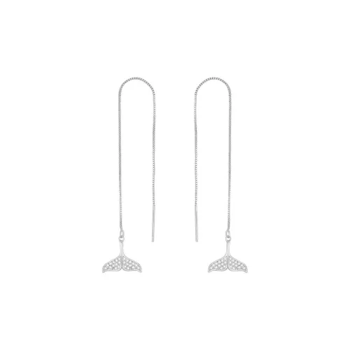 Серьги-подвески NATURALLYJOJO с цирконием женские серебряные