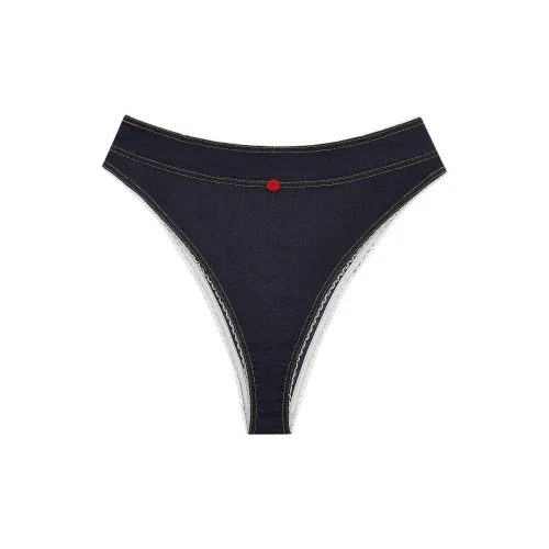 Victoria's Secret Радужка Высокая Талия Cheeky Panty Темно-синий Синий Нижнее белье Женское 1 Пачка Морской Синий