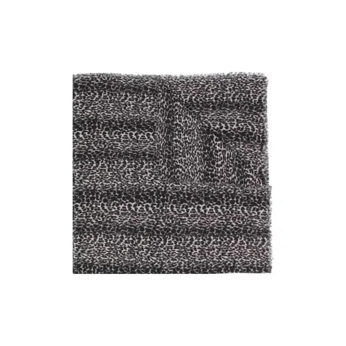 SAINT LAURENT Кашемир Шелк Вязаные Шарфы Женские Черный