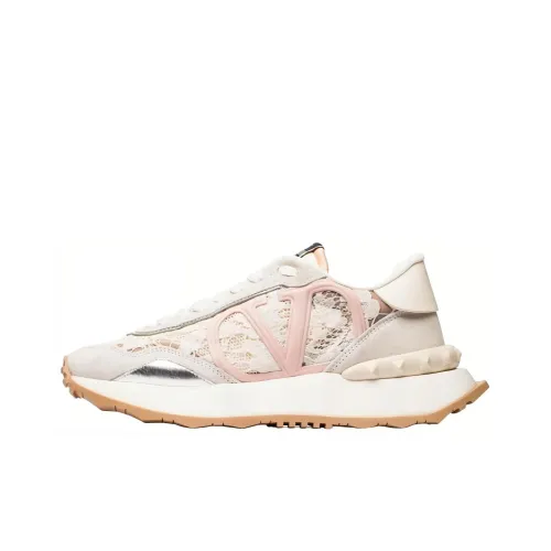 Valentino Lacerunner Low Топ Повседневная обувь Женская Розовая Белая