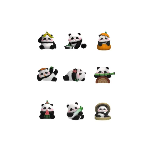 Fakkan Pandaboo Foodie Collection GIANT Панда Cute Styling Ornament Blind Boxes Single Mystery Box Full Box 8 Pack