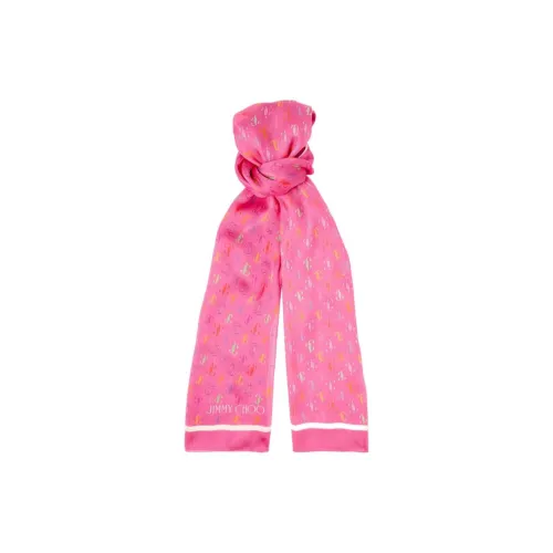 Шелковые шарфы Jimmy Choo для женщин розовый