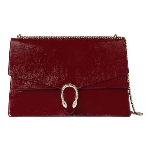 GUCCI Dionysus Лакированная кожа Сумка через плечо Сумка на плечо Большая Женская Красная