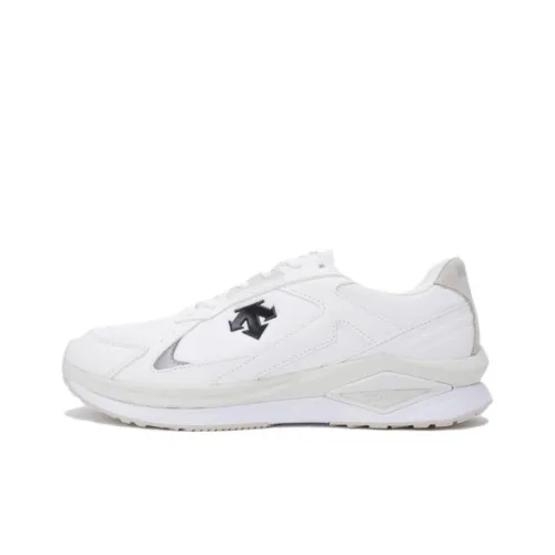 DESCENTE Enerzite Slip Резистентный Устойчивый к Износу Дышащий Низкий Топ Воздушная Подушка Повседневные Беговые Кроссовки Унисекс Белый