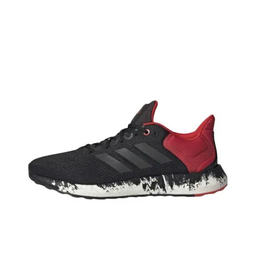 Adidas Pure Boost 21 Дышащие Устойчивые к истиранию Низкие Кроссовки для бега Мужские Черные Красные