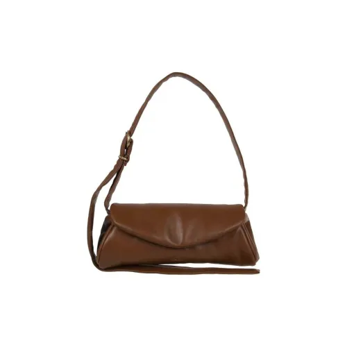 JIL SANDER Телячья кожа Сумка через плечо Маленькая Женская Коричневая