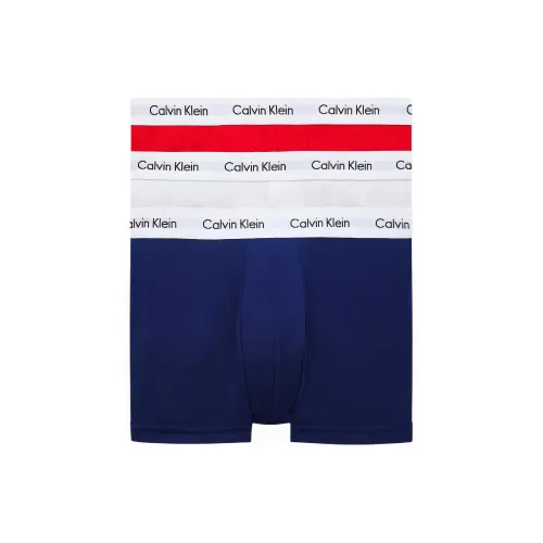 CALVIN KLEIN 3P LOW Step Шов Основная часть Боксеры Европейская версия Мужской 3 упаковки