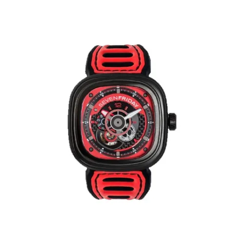 SEVENFRIDAY Автоматический Механический Часы для мужчин 47,6mm*47mm Красный