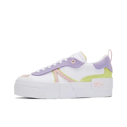 LACOSTE Collaboration Low Топ Скейтборд Кроссовки Женские Белые Фиолетовые