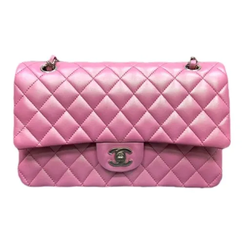 CHANEL Classic Flap CF Телячья кожа Сумка через плечо Сумка на плечо Средняя Женская Розовая