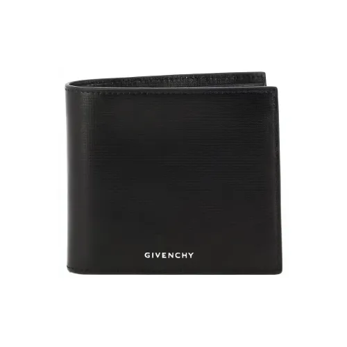 GIVENCHY 4G Телячья кожа Кошелек Стандартный Мужской Черный