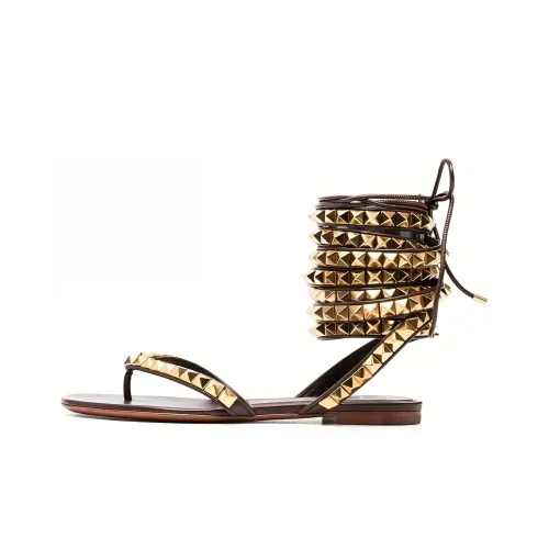 Valentino Rockstud One Ремешок Сандалии Женские Золотые