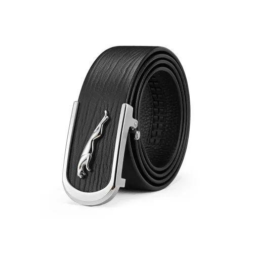 JAGUAR Ремни из коровьей кожи Мужской Черный Ширина 3,7 см