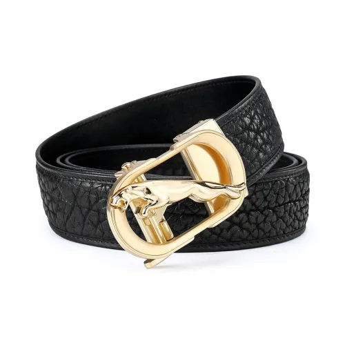 JAGUAR Classic Business Натуральная кожа Автоматический застежка Ремешки из коровьей кожи Мужской Золотой Ширина 3,5 см