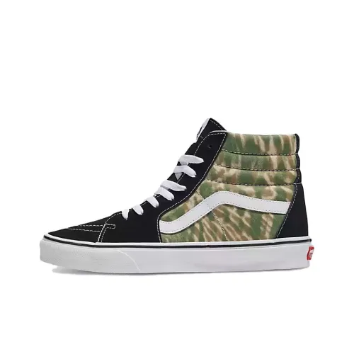 Vans Sk8 HI Высокие Кроссовки для Скейтбординга Унисекс Черный Зеленый