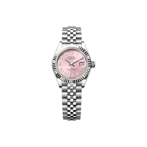 ROLEX Автоматический Механический Movement Женские Women's Apparel Log Series Часы 28 мм Серебряные
