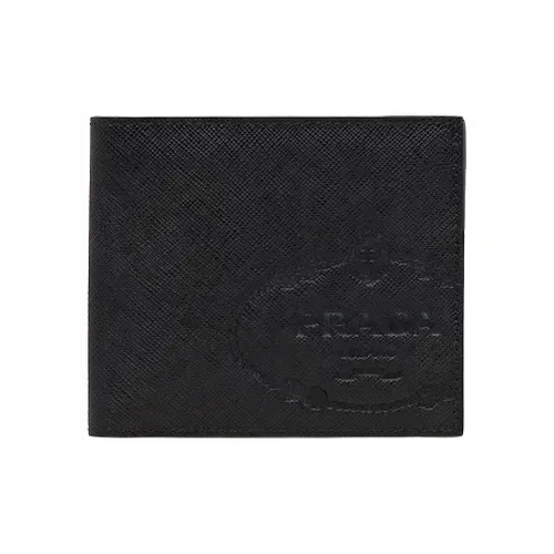 PRADA Saffiano кожа кошелек унисекс черный