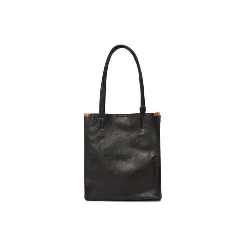 JONBAG Сумка из крупнозернистой текстуры коровьей кожи одно плечо большая женская черный кофейный закатный желтый