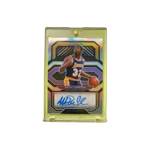 Панини Magic Johnson Спортивная звезда Карта Подписанная Карта Проходящая Карта Серебряная Рефракция Спортивные Карты 1 шт