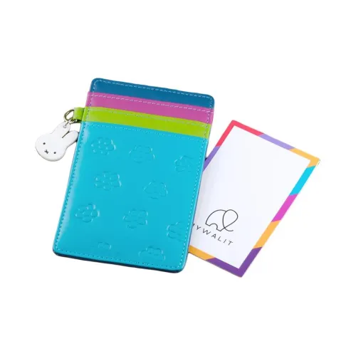 MIFFY MY Wallet Коллаборация Коровья кожа Паспортный кошелек держатель для карт Женский Синий