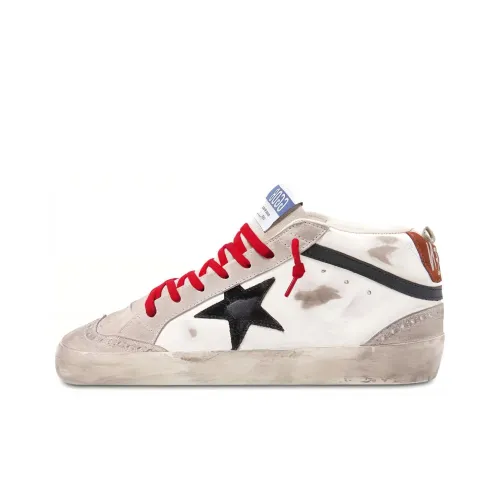 Golden Goose Mid Star Стильные Скейтбординги Мужской Серый Белый Потертый Позиционирование Стиля
