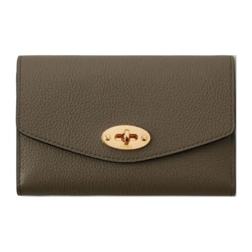 Mulberry Darley GRAIN LEATHER Кошелек Средний Унисекс Оливково-зеленый