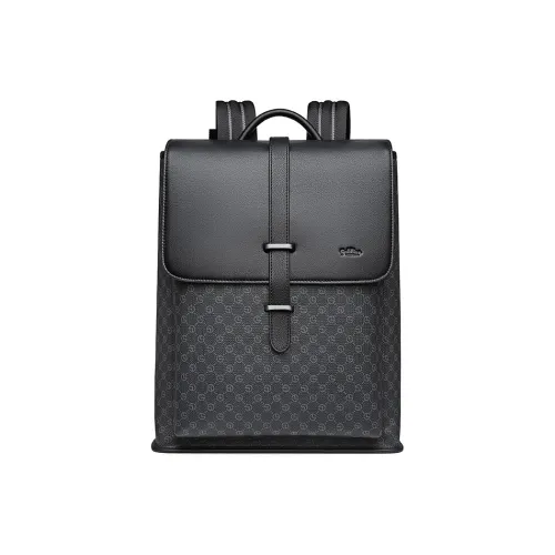 GOLDLION Рюкзак из искусственной кожи с коровьей кожей стандартный мужской черный