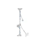 Прозрачный синий кошачий глаз, бабочка, однобортный, бусины, шнур