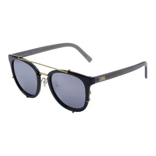 Karl Lagerfeld TR Memorial Пластиковые Авиатор Солнцезащитные очки Унисекс Черный