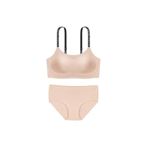 Victoria's Secret Набор нижнего белья для женщин цвет шампанское