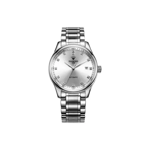 Ромб Автоматический Механический Механизм Часы Мужские Белый Циферблат