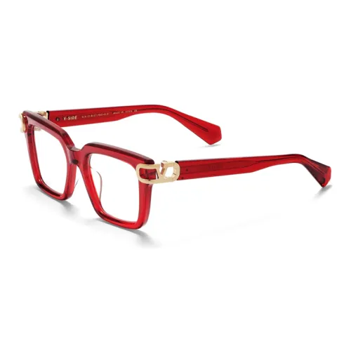 Valentino Ацетат Квадратные Оправы для Очков Женские Красные