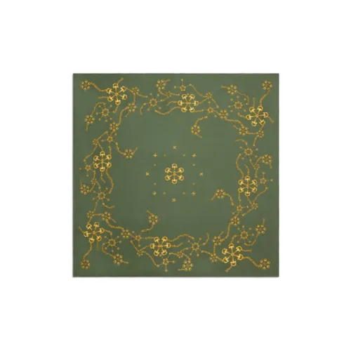 CELINE Шелковые шарфы Женские Оливковый