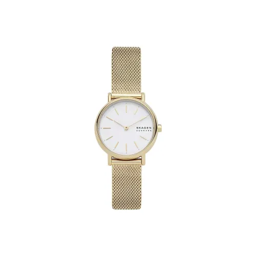 SKAGEN Signatur Collection Women's Watch Кварцевый механизм ремешок из нержавеющей стали 30 мм белый циферблат