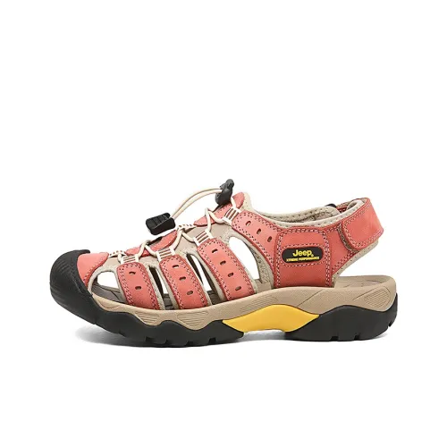 JEEP Низкий Топ Альпинизм Походная обувь Женская Бегония Красная