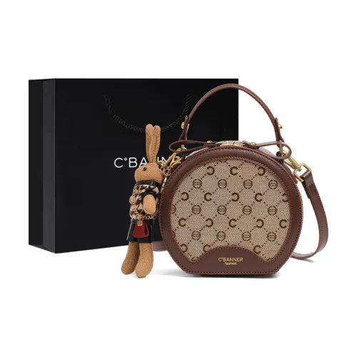 C°BANNER Ткань Маленькая Круглая Сумка Сумка через плечо Сумка Обычная Женская Кофейная