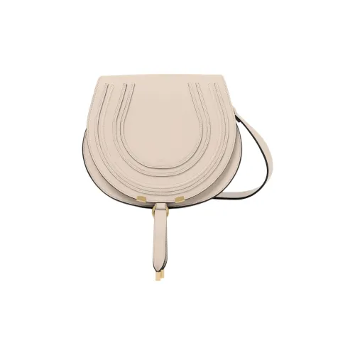 Chloe Marcie Телячья кожа с рельефом седельная сумка сумка через плечо женская цвет цементный розовый