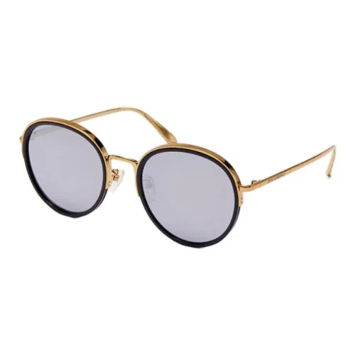 KARL LAGERFELD Пластиковая оправа Круглые Солнцезащитные очки Унисекс Золото