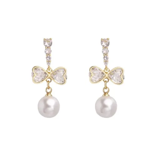 CARAT'S DIARY Серьги-гвоздики из серебра S925 с жемчужной оболочкой женские