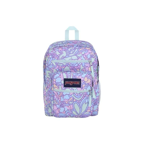 JanSport Полиэстер Рюкзак Большой Унисекс Фиолетовый и Светло-Зеленый
