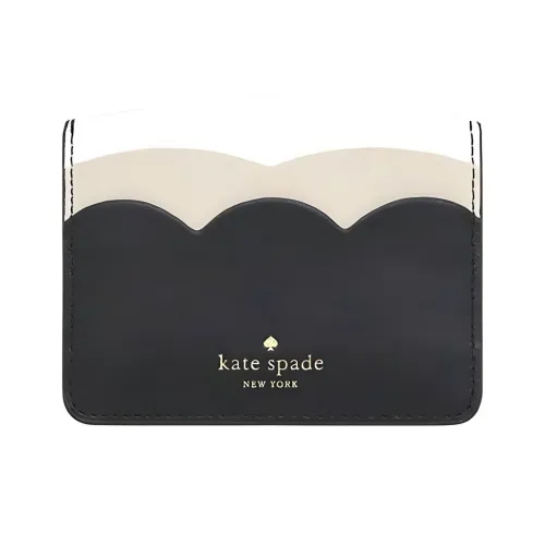 Kate Spade Кожа Кошелек Держатель для карт Женские Черный Серый и Белый