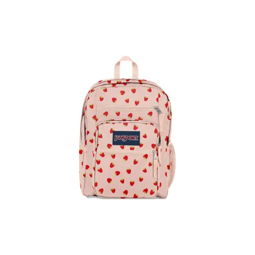 Jansport Переработанный полиэстер рюкзак большой женский розовый клубничный