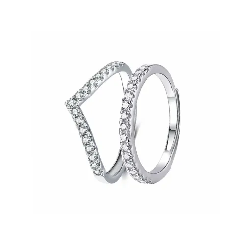 CARAT'S DIARY Серебряное кольцо Парные кольца Girlfriend Признание в любви Подарочный набор Gift Box Set Унисекс