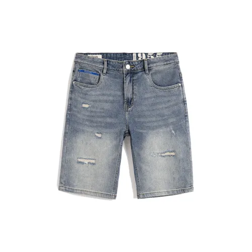JEEP Blue Men's Denim Shorts JEEP Синий Мужские Джинсовые Шорты