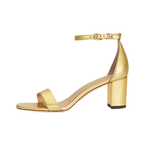 LAUREN RALPH LAUREN Logan One Strap Sandals 6 cm Women's Gold LAUREN RALPH LAUREN Logan One Ремешок Сандалии 6 см Женские Золотые