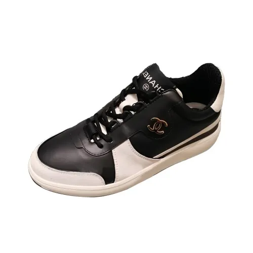 CHANEL Устойчивые к истиранию низкие кроссовки для скейтбординга женские черно-белые