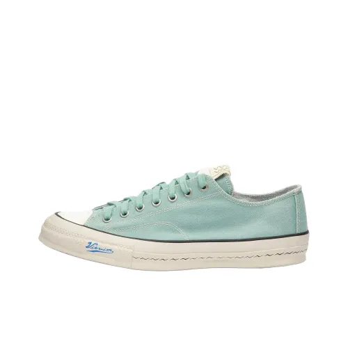 Visvim Low-Top Canvas Shoes Light Green Men's