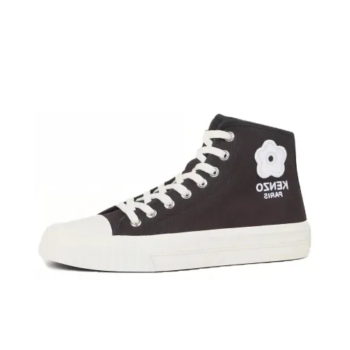 KENZO High Top Canvas Shoes Black Women's